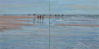 Strand, Öl auf Leinwand, 130 x 260 cm