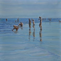 Strand, Öl auf Leinwand, 110 x 110 cm
