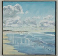 Werner Heinze, "Strand XIII" , ÖL auf Leinwand, 100x100 cm, 2026