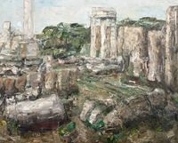 Forum Romanum, Öl auf Leinwand, 80 x 100 cm