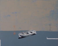 Boot, Öl auf Leinwand, 80 x 100 cm