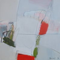 Andreas Durrer, Fragiles Gleichgewicht, Acryl auf Leinwand, 60 x 60 cm