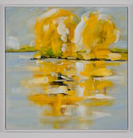 Puck Steinbrecher, "Neuer Herbst", Acryl auf Leinwand, 100 x 100 cm, 2026