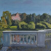Werner Heinze, "Park" , ÖL auf Leinwand, 80x80 cm, 2025