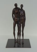 Paar, Bronze, Höhe 28 cm