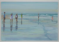 Werner Heinze, "Strand XI" , ÖL auf Leinwand, 90x130 cm, 2026