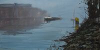 Werner Heinze, "Hafen" , ÖL auf Leinwand, 50x100 cm, 2026