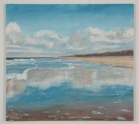 Werner Heinze, "Strand XII" , ÖL auf Leinwand, 100x110 cm, 2026