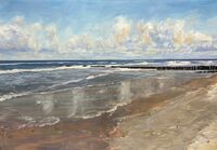 Werner Heinze, "Strand V" , ÖL auf Leinwand, 90x130 cm, 2026