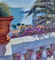 Werner Heinze, "En Méditerranée" , ÖL auf Leinwand, 140x130 cm, 2025