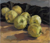 Jakobiäpfel, Öl auf Leinwand, 30 x 35 cm